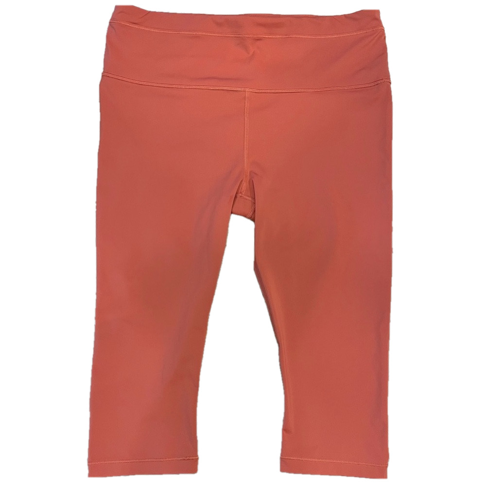 Athleta Accelerate Cropped Leggings Zipper Stash Pocket Muted Red Coral Size L